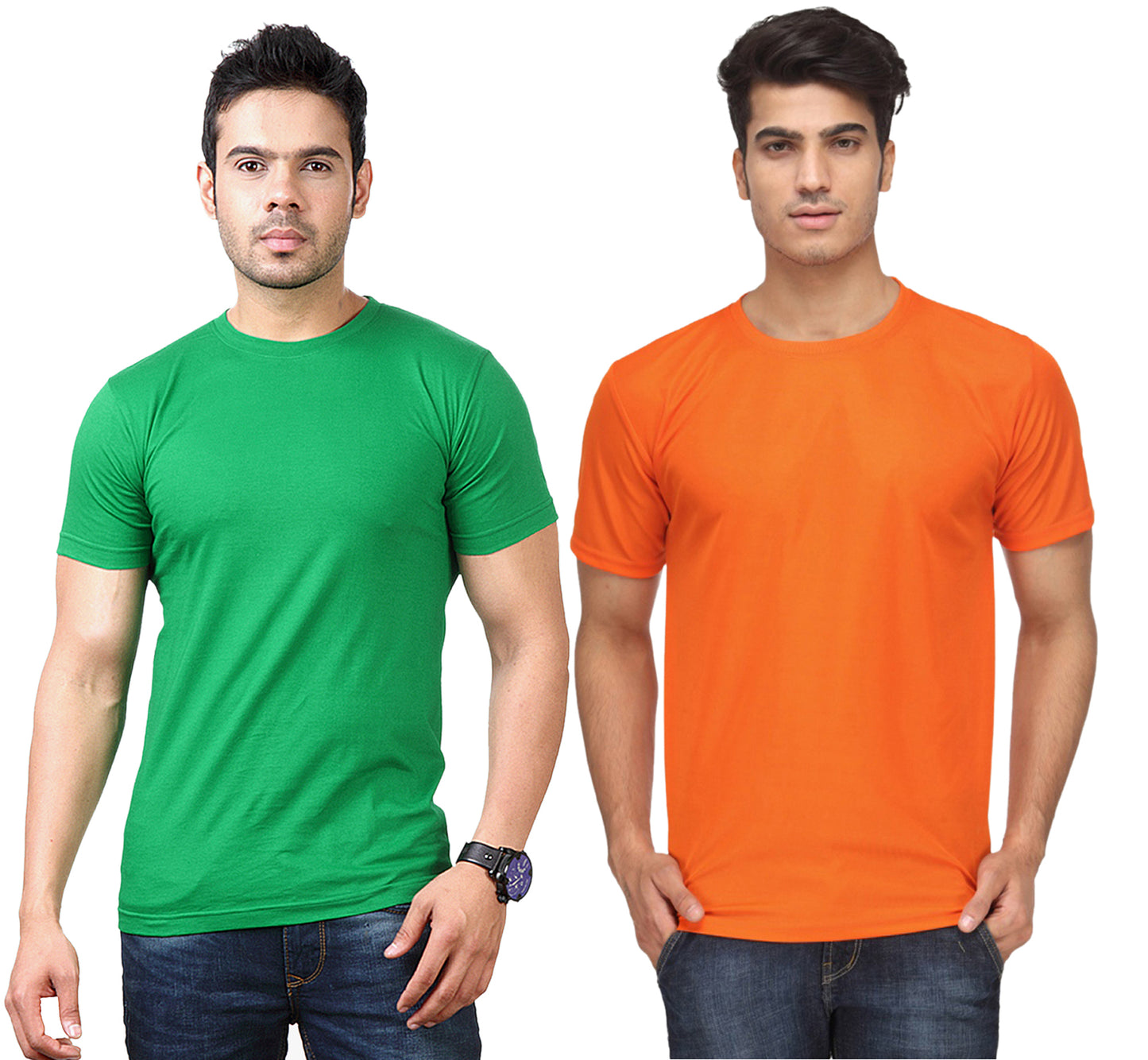 Ketex Round Neck Men's Polyester Blend Dri Fit T-Shirts (Pack of 2)