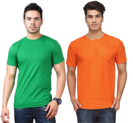 Ketex Round Neck Men's Polyester Blend Dri Fit T-Shirts (Pack of 2)