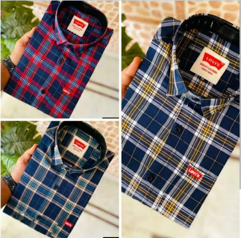 Mens check Shirts in Pack of 3