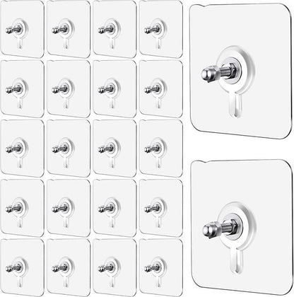 Wall Mount Screw Hooks for Kitchen Bathroom Bedroom Living Room 30 Pcs