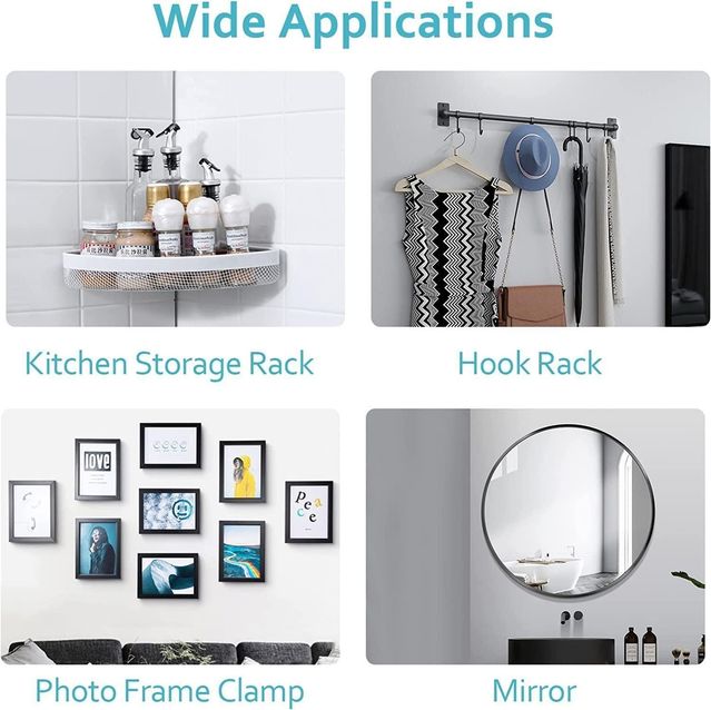 Wall Mount Screw Hooks for Kitchen Bathroom Bedroom Living Room 40 Pcs