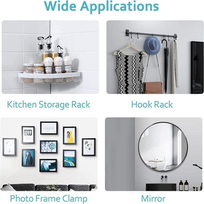 Wall Mount Screw Hooks for Kitchen Bathroom Bedroom Living Room 40 Pcs